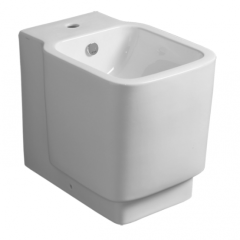 Биде SIMAS FLOW Напольное приставное с одним отверстием цвет белый FL62