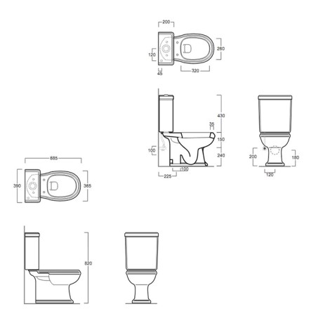 Бачок SIMAS ARCADE на чашу унитаза моноблок цвет белый AR822