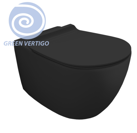 Унитаз SIMAS VIGNONI подвесной безободковый с вихревым смывом цвет черный матовый VI18VERT/F85.NM