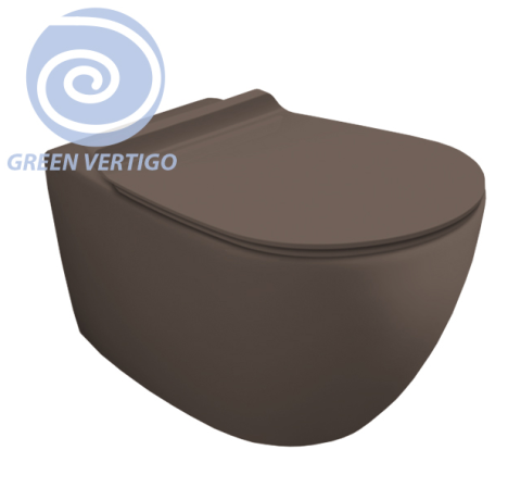 Унитаз SIMAS VIGNONI подвесной безободковый с вихревым смывом цвет мока матовый VI18VERT/F85.MM