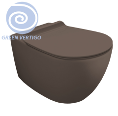 Унитаз SIMAS VIGNONI подвесной безободковый с вихревым смывом цвет мока матовый VI18VERT/F85.MM