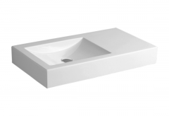 Раковина SIMAS FROZEN накладная для установки на консоль с одним намеченным отверстием в центре консоль цвет белый FZ11