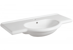 Раковина SIMAS LAVABI подвесная с одним отверстием и двумя намеченными консоль цвет белый TOP60