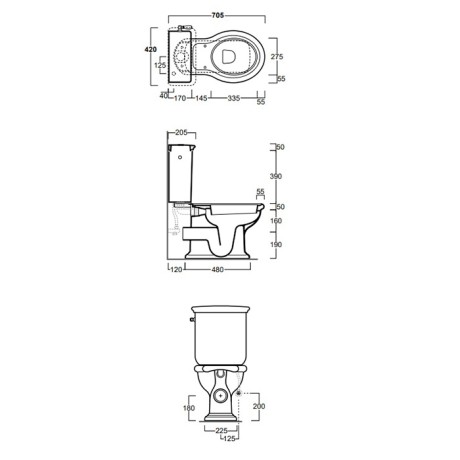 Унитаз SIMAS LANTE напольный к бачку моноблок цвет белый LA08