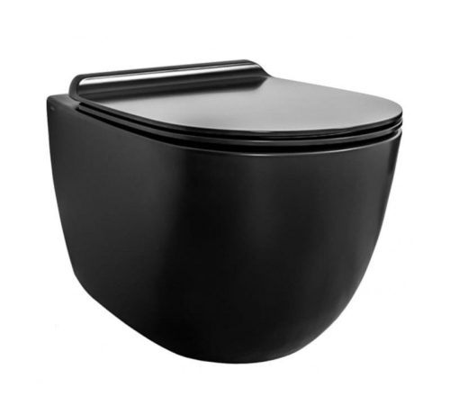Унитаз SIMAS VIGNONI подвесной безободковый с сиденьем с микролифтом цвет черный глянцевый VI18/F85.NE+VI004.NE