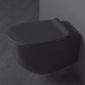Комплект унитаз SIMAS VIGNONI подвесной безободковый с сиденьем с микролифтом цвет черный матовый VI18/F85.NM +VI004.NM +VI19/F85.NM Биде SIMAS VIGNONI подвесное с одним отверстием цвет черный матовый