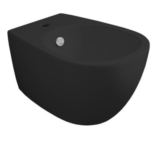 Комплект унитаз SIMAS VIGNONI подвесной безободковый с сиденьем с микролифтом цвет черный матовый VI18/F85.NM +VI004.NM +VI19/F85.NM Биде SIMAS VIGNONI подвесное с одним отверстием цвет черный матовый