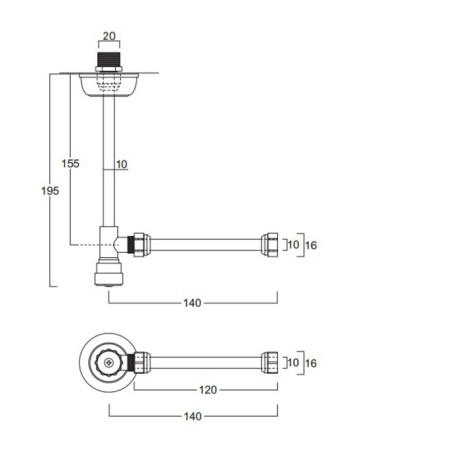 Угловой кран SIMAS 120006ORO