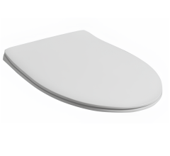 Сиденье с крышкой SIMAS LFT Spazio с микролифтом быстросъемное цвет белый петли хром LFT006