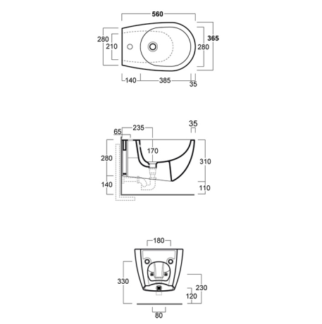 Комплект унитаз SIMAS VIGNONI подвесной безободковый с сиденьем с микролифтом цвет черный глянцевый VI18/F85.NE +VI004.NE +VI19/F85.NE Биде SIMAS VIGNONI подвесное с одним отверстием цвет черный глянцевый