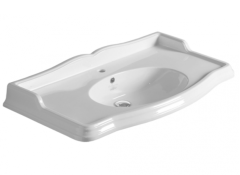 Раковина SIMAS ARCADE подвесная на тумбу на ноги на кронштейны с одним отверстием со спинкой цвет белый AR874