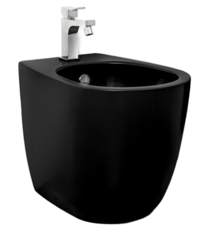 Биде SIMAS VIGNONI Напольное приставное с одним отверстием цвет черный матовый VI04.NM