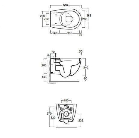 Унитаз SIMAS VIGNONI подвесной безободковый цвет цемент матовый VI18/F85.CM