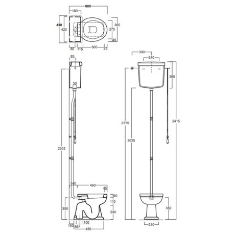 Унитаз SIMAS LONDRA напольный приставной или к бачку с вертикальным сливом цвет белый LO901