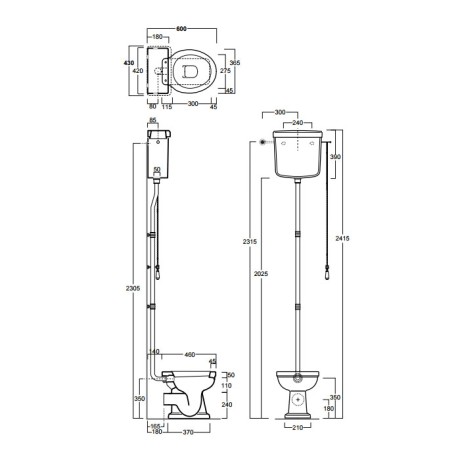 Унитаз SIMAS LONDRA напольный приставной или к бачку с горизонтальным сливом цвет белый LO911