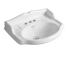 Раковина SIMAS ARCADE подвесная на пьедестал с тремя отверстиями со спинкой цвет белый AR814