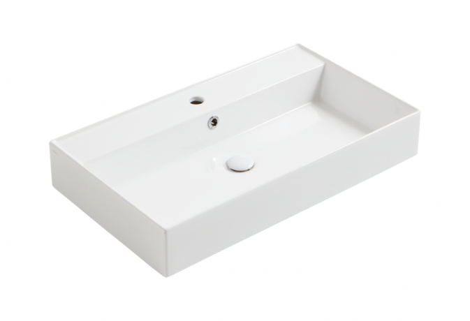 Раковина SIMAS AGILE подвесная или накладная с одним отверстием цвет белый AG81