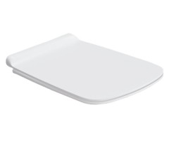 Сиденье с крышкой SIMAS BADEN BADEN с микролифтом быстросъемное цвет белый петли хром BB004