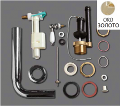 Механизм слива SIMAS с латунной трубой для среднего бачка с фронтальной ручкой смыва D23ORO