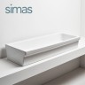 Раковина SIMAS SPECIALI накладная эмалированная с 4 сторон без отверстий цвет белый S77