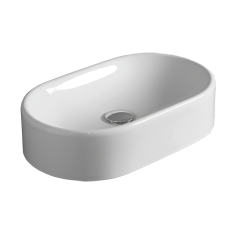 Раковина SIMAS FLOW накладная без отверстий цвет белый FL13